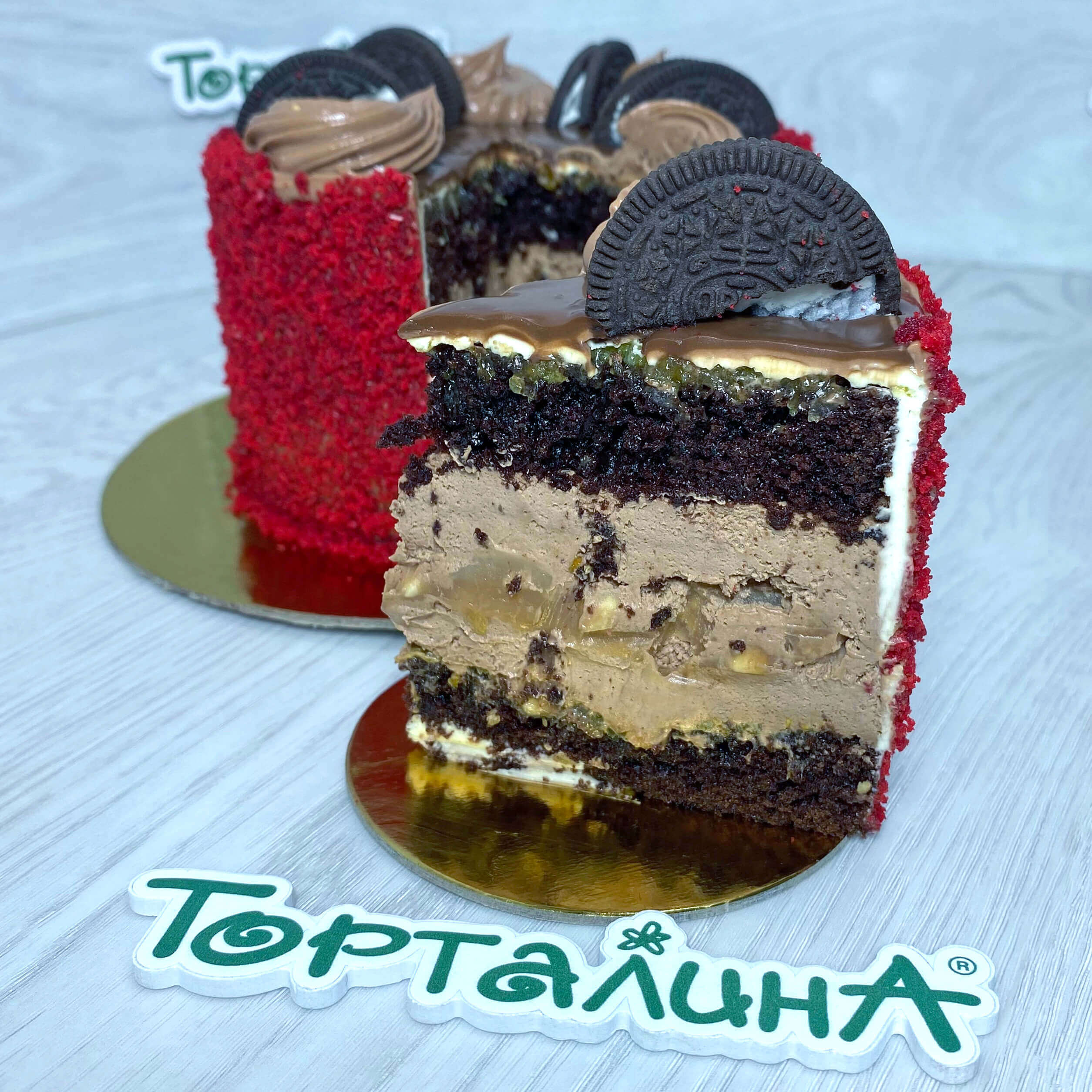 авторская начинка торта Брауни-карамель кондитерской Торталина Уфа