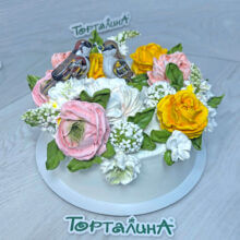 Птички и розы. Премиум