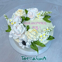 Нежные розы и вероника. Премиум
