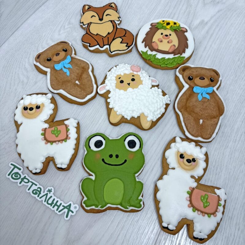 расписные пряники со зверушками